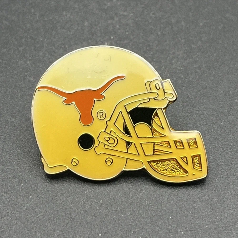 NCAA University Of Texas Longhorns Helmet Football Hat Lapel Pin